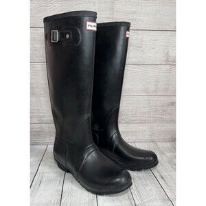Hunter Original Women's Tall Rain Boots, US Size 8 m/9 F Black